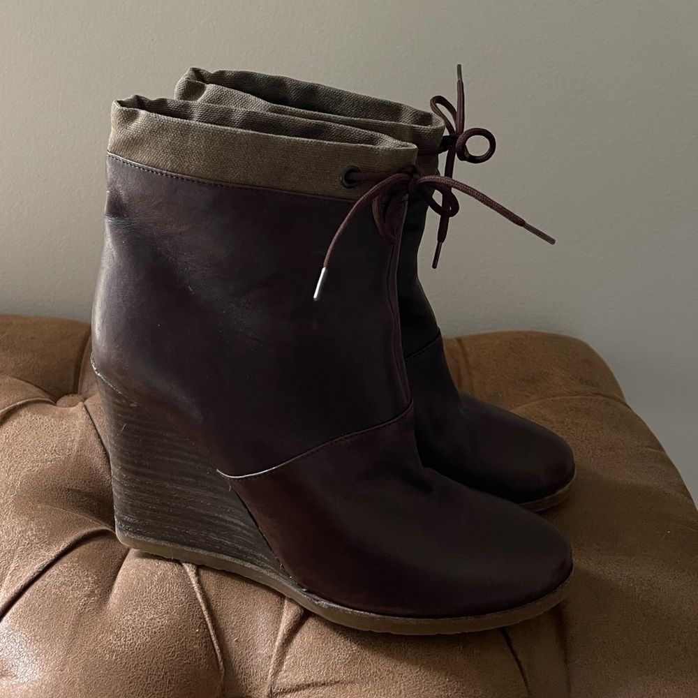 J Crew Leather Booties